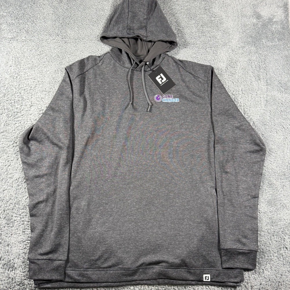 NWT Footjoy Lightweight Hoody Mens Large Heather‎ Charcoal Game Changer Golf